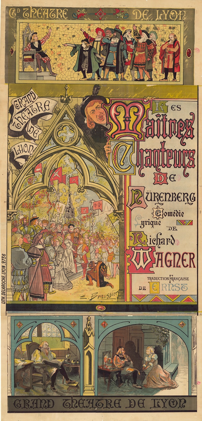 Émile Beaussier - Grand théâtre de Lyon. Les Maîtres-chanteurs de Nurenberg