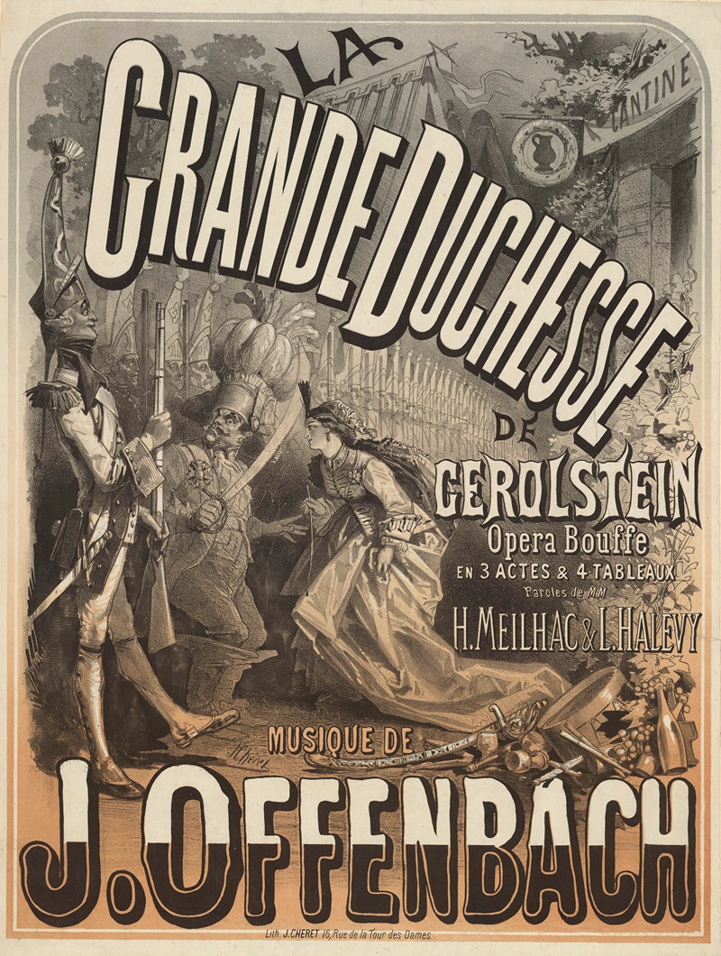 Jules Chéret - La Grande duchesse de Gerolstein, opéra bouffe, musique de J. Offenbach