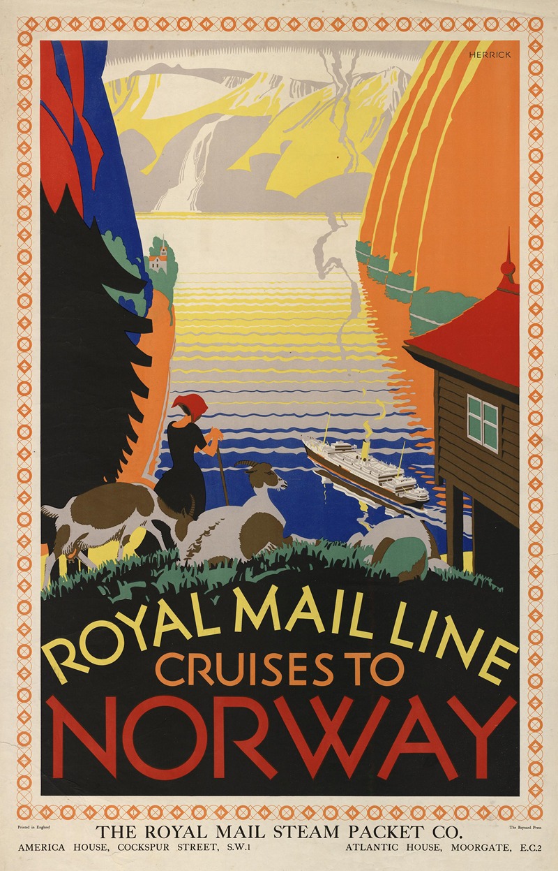 Frederick Charles Herrick - Royal Mail Line cruises to Norway