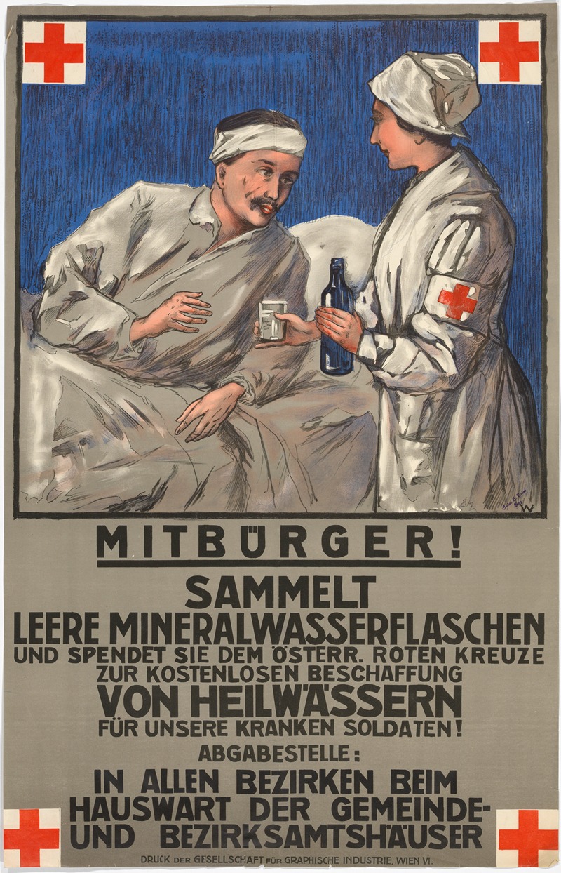 Gesellschaft für Graphische Industrie - Mitbürger sammelt leere Mineralwasserflaschen