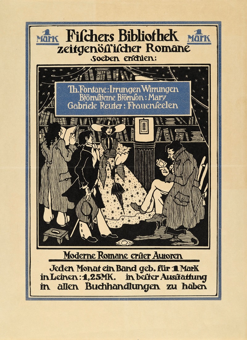 Emil Preetorius - Fischers Bibliothek zeitgenössischer Romane