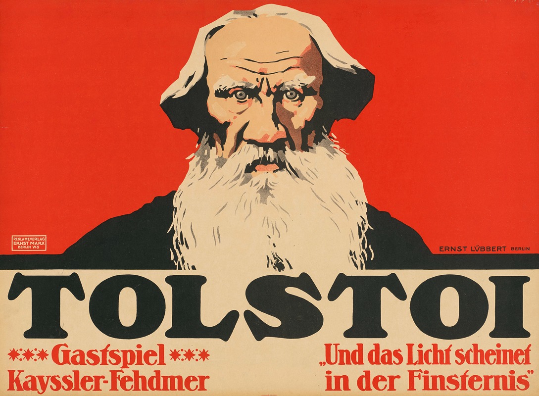 Ernst Lübbert - Tolstoi. Gastspiel Kayssler-Fehdmer