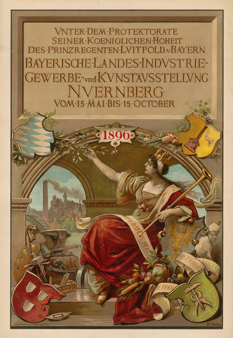 Heinrich Heim - Bayerische Landes-Industrie-, Gewerbe- und Kunstausstellung Nürnberg 1896
