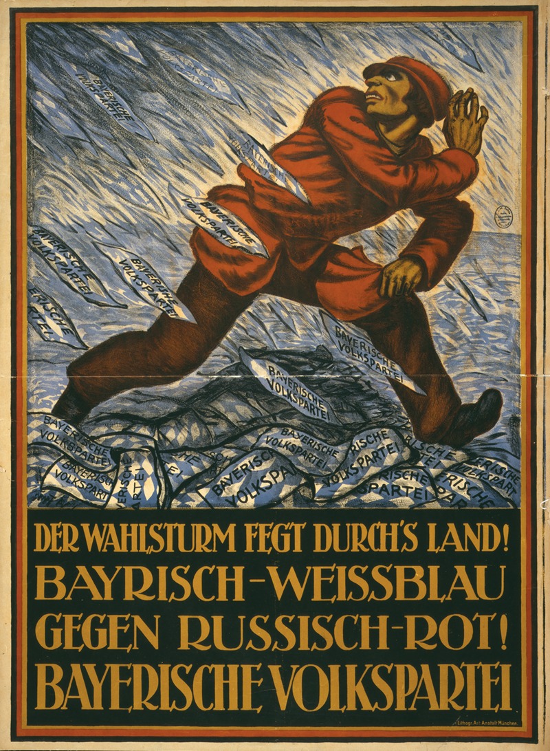 Hermann Keimel - Der Wahlsturm fegt durch’s Land! Bayerisch-Weissblau gegen Russisch-Rot! Bayerische Volkspartei