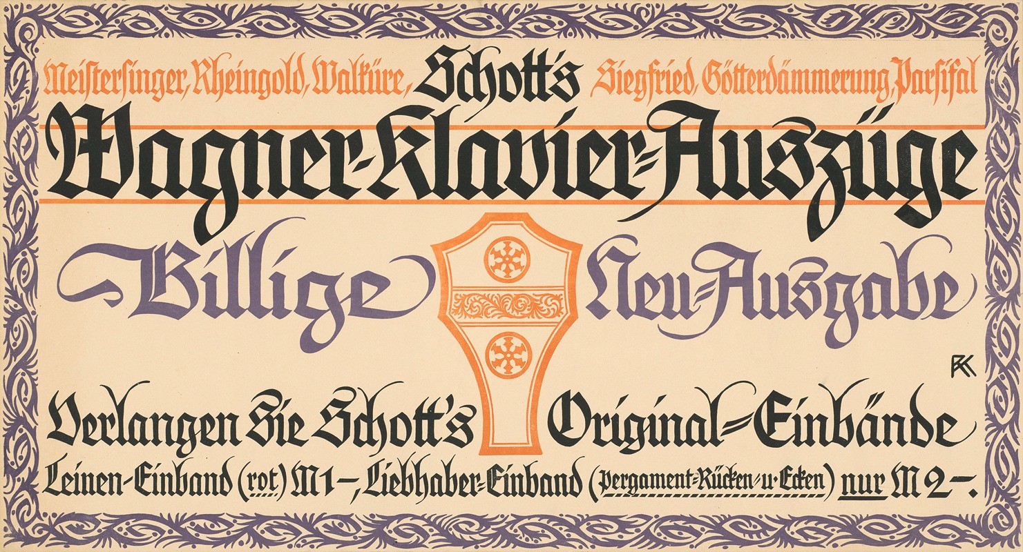 Rudolf Koch - Schotts Wagner Klavier-Auszüge
