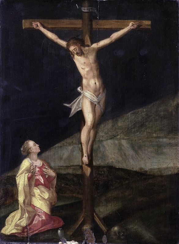 Anonymous - Mary Magdalene at the foot of the cross