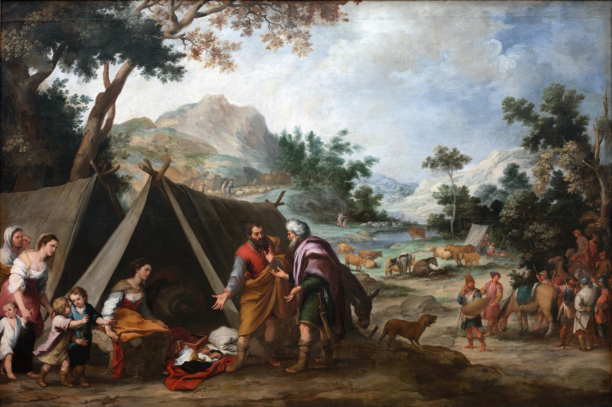 Bartolomé Estebán Murillo - Laban Searching for his Stolen Household Gods
