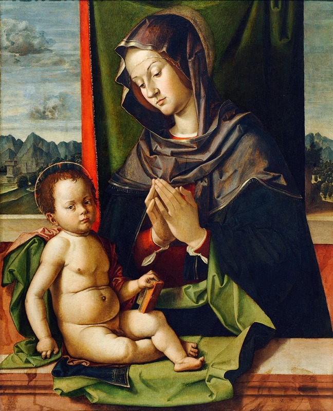Bartolomeo Montagna - Virgin adoring the child