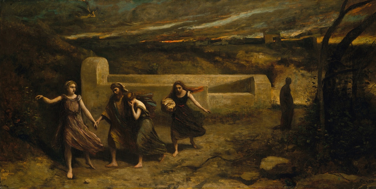 Jean-Baptiste-Camille Corot - The Burning of Sodom