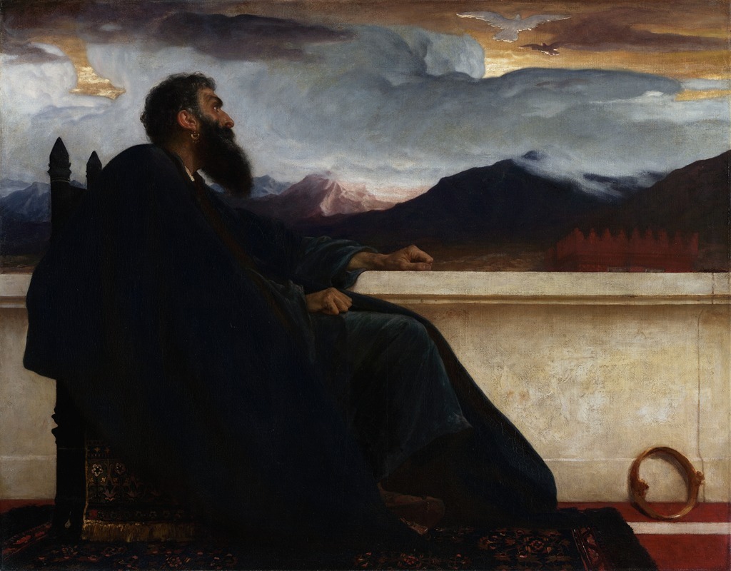 Frederic Leighton - David,Oh  that I had wings like a Dove! For then would I fly away and be at rest. Psalm 55:6
