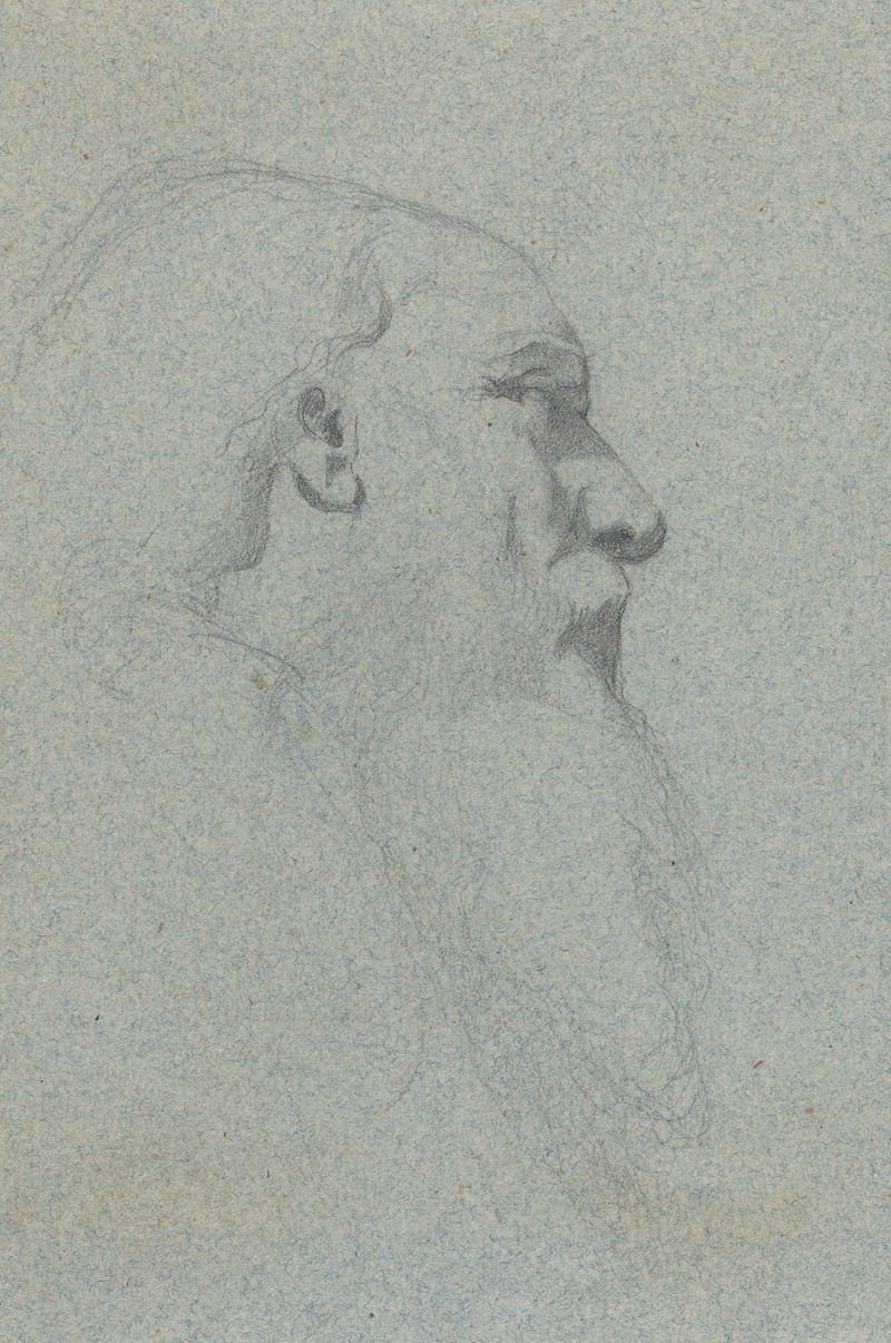 Alexandre Bida - Head of a Bearded Man, Looking Right