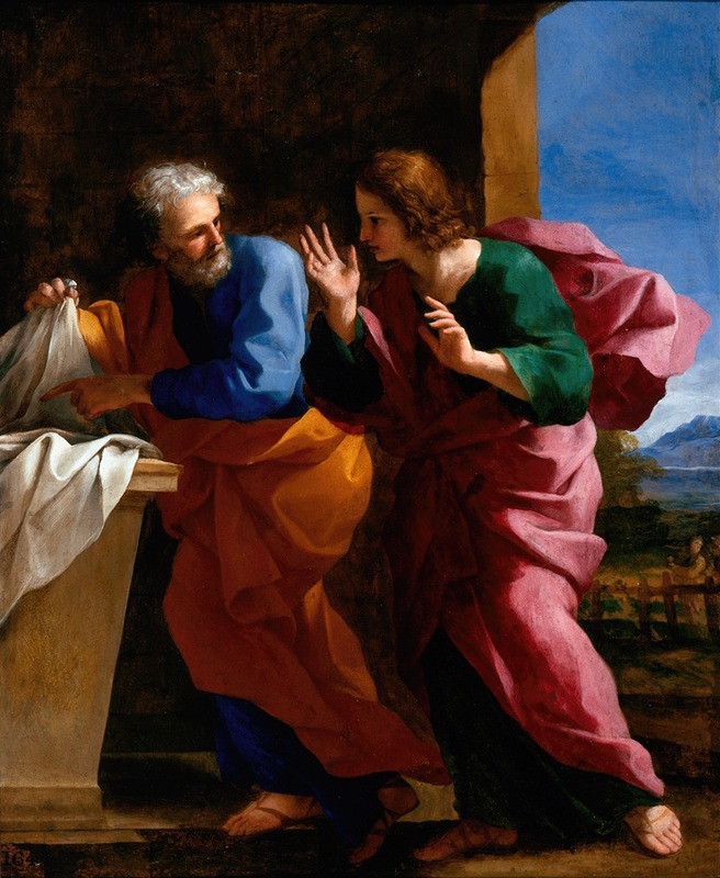Giovanni Francesco Romanelli - St. John and St. Peter at Christ’s Tomb