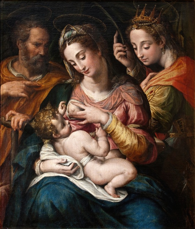 Giulio Cesare Procaccini - The Holy Family with St Catherine