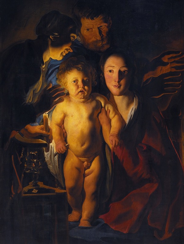 Jacob Jordaens - The Holy Family by Candlelight