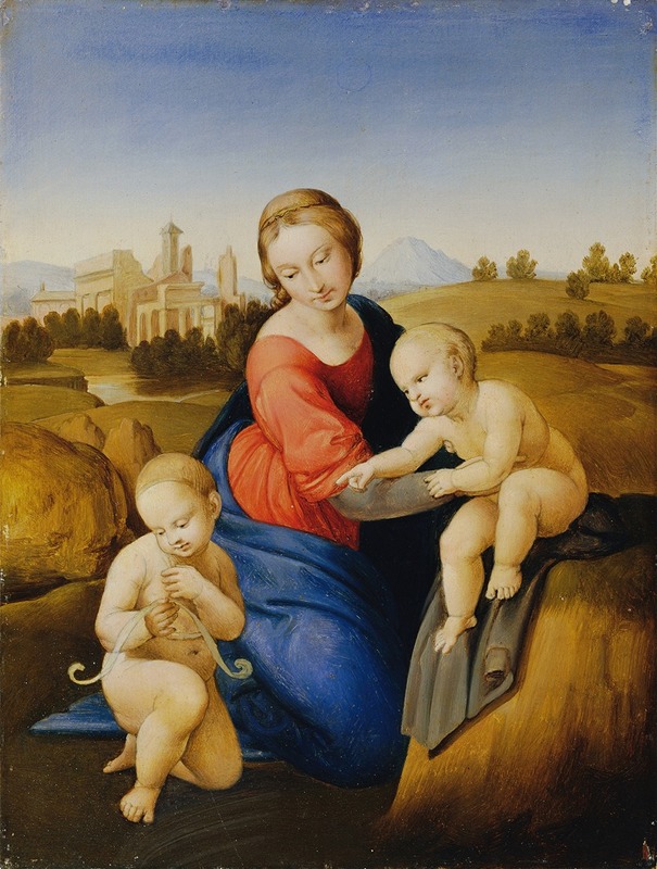 Johann Evangelist Scheffer von Leonhardshoff - Madonna and Child with St. John the Boy