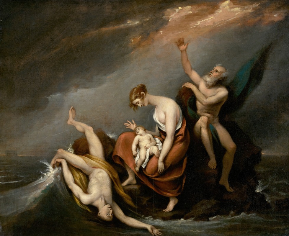 John Trumbull - The Last Family Who Perished in the Deluge (Genesis 7:4-24)