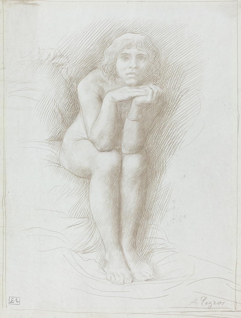 Alphonse Legros - Nude Model Seated