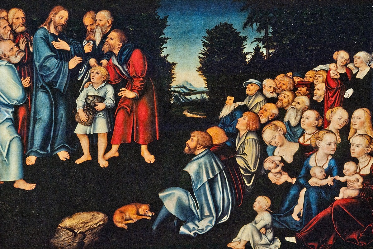 Lucas Cranach the Elder - The miracle of the five loaves and two fish