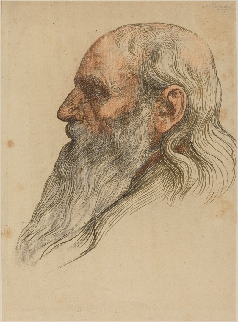 Alphonse Legros - Study of a Man’s Head with a Full Beard
