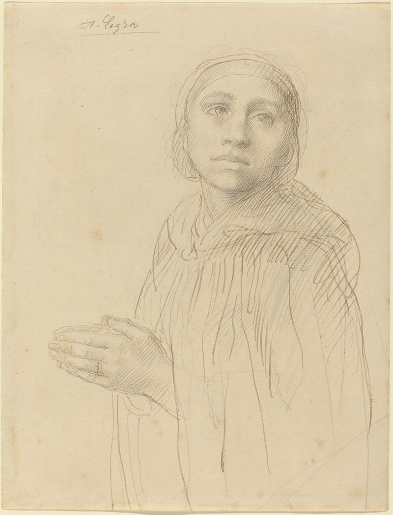 Alphonse Legros - Study of Woman Praying