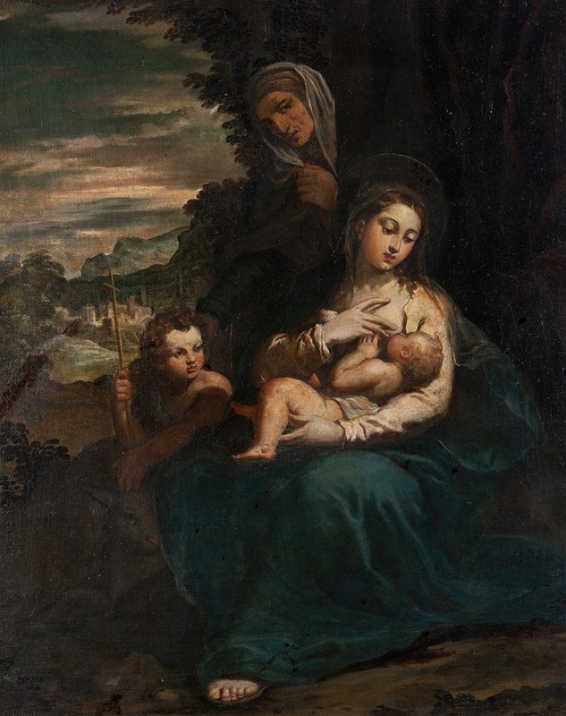 Scarsellino - The Virgin and Child with St Elizabeth and the Infant St John