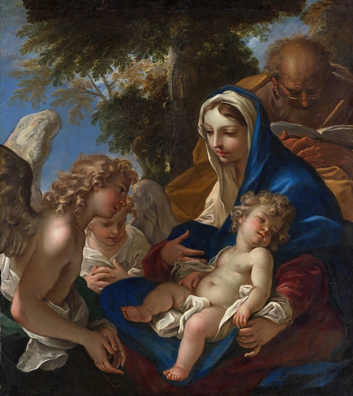 Sebastiano Ricci - The Holy Family with Angels