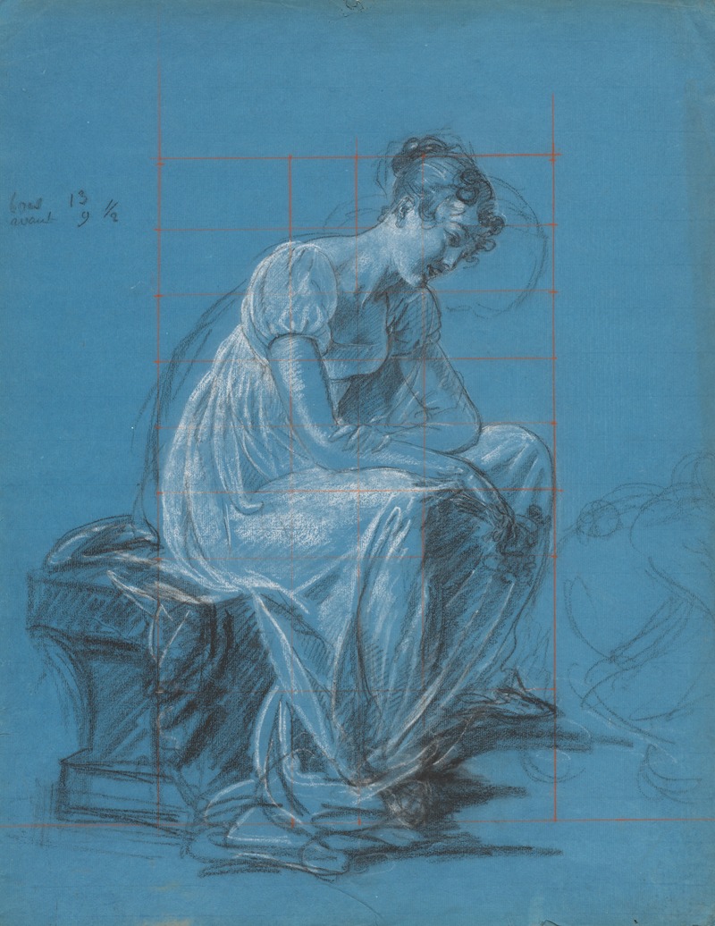 Antoine Toussaint de Chazal - Seated Woman (recto)