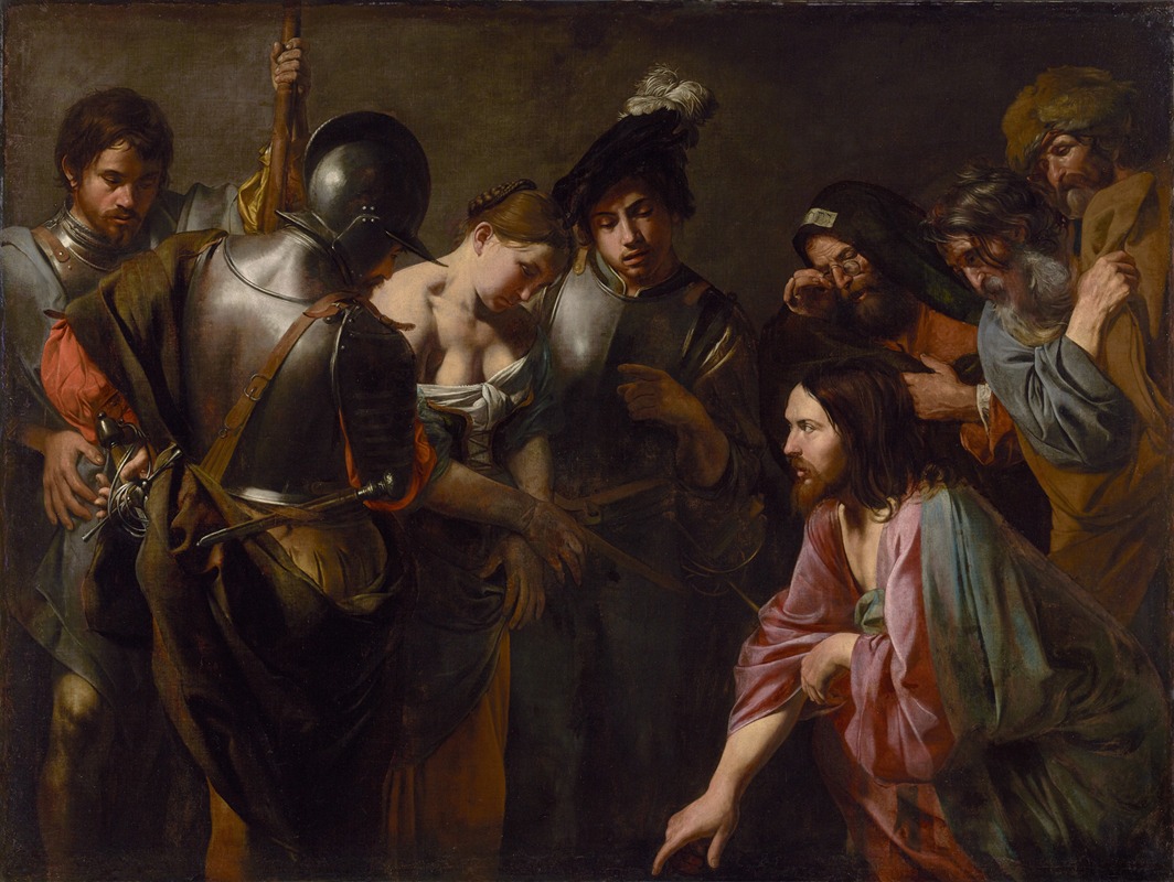 Valentin de Boulogne - Christ and the Adulteress