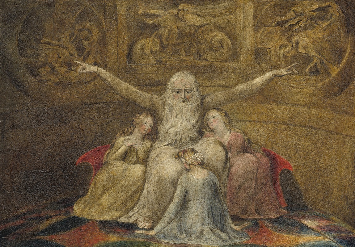 William Blake - Job and His Daughters