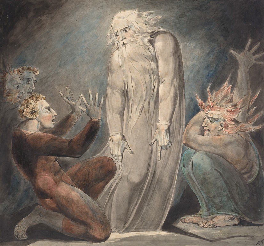 Nebuchadnezzar William Blake Color Prints Fine Art Print 