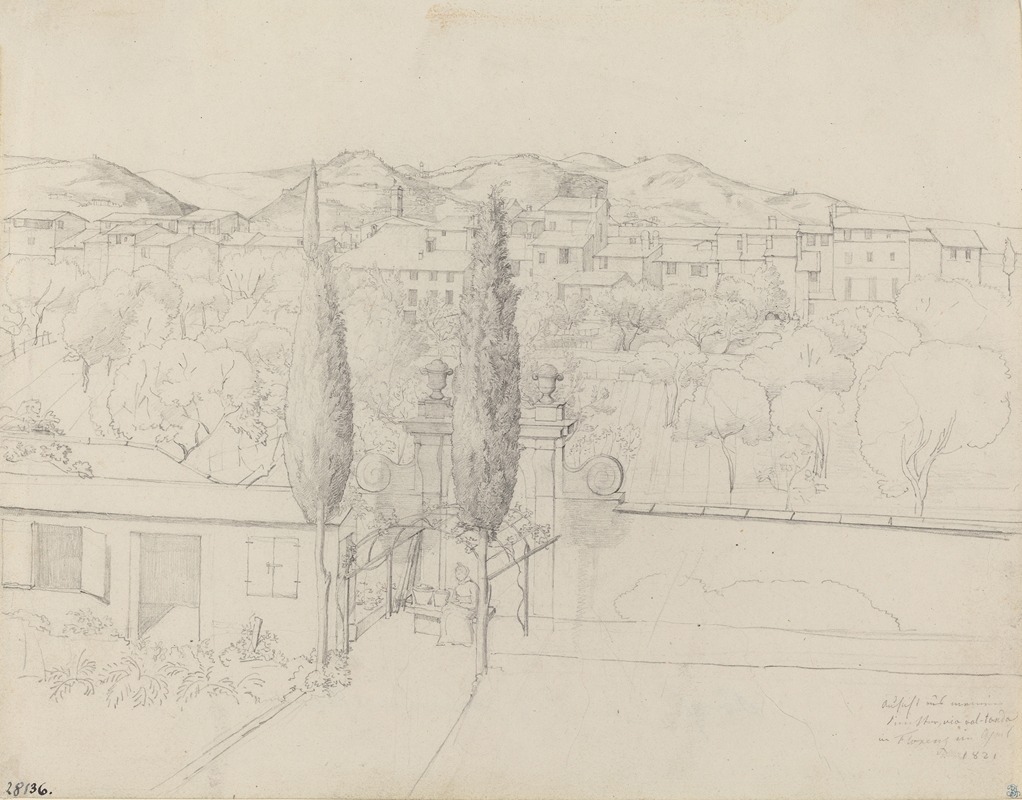 Anton Krüger - Aussicht aus meinem Fenster, via valfonda in Florenz (Gardens in Florence Seen from the Artist’s Window)