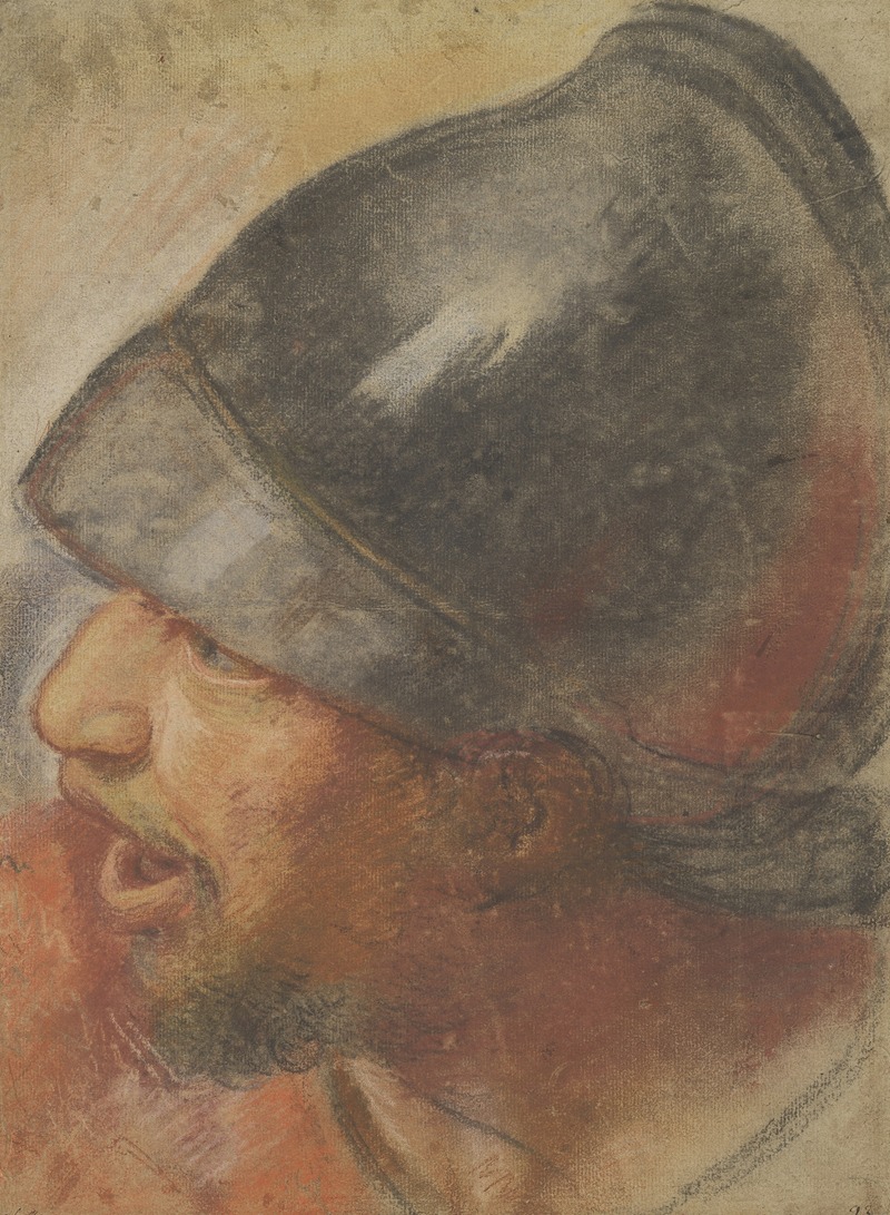 Atelier Assistant of Charles Le Brun - Head of a Macedonian Soldier