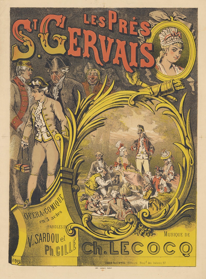 Henri Meyer - Les Prés St. Gervais. Opéra-comique en 3 actes. paroles de V. Sardou et Ph. Gille. Musique de Lecocq