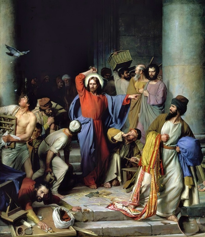 Carl Bloch - Casting out the Money Changers