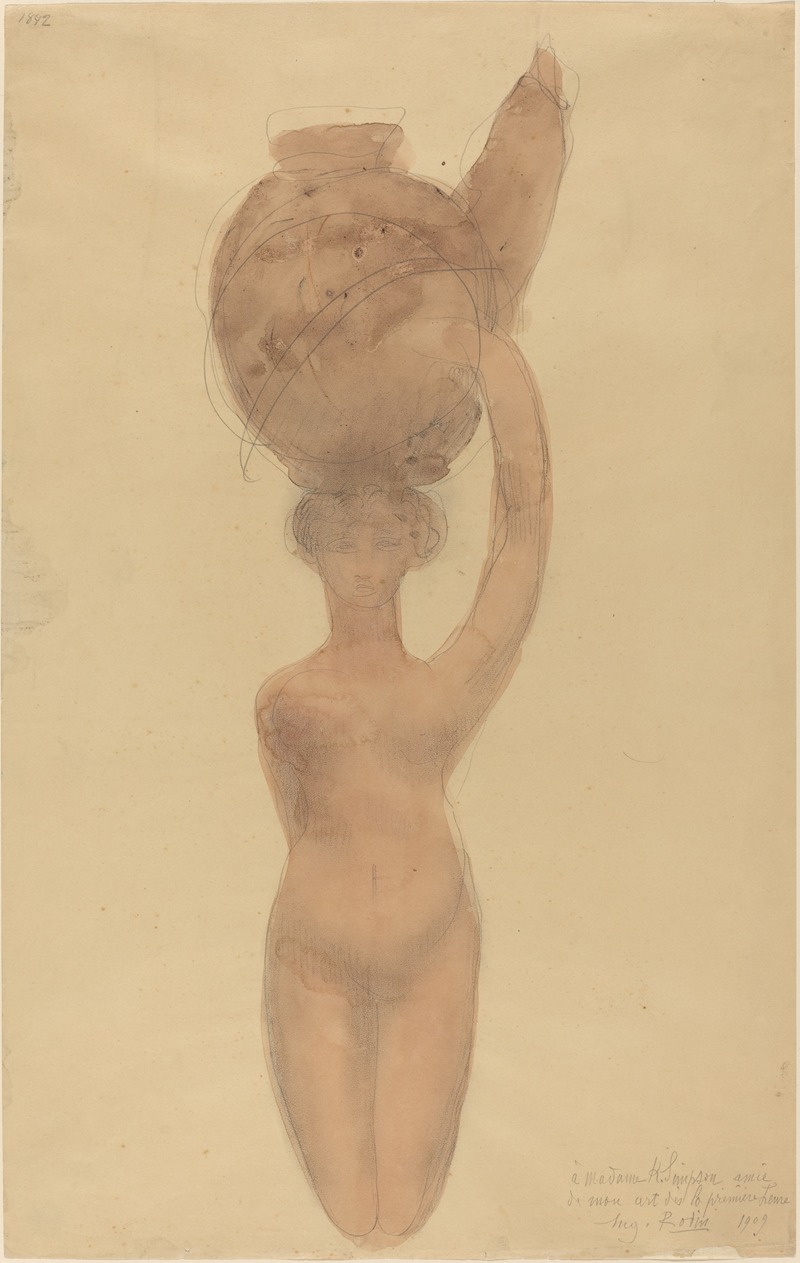 Auguste Rodin - Nude Woman Carrying Vase on Head