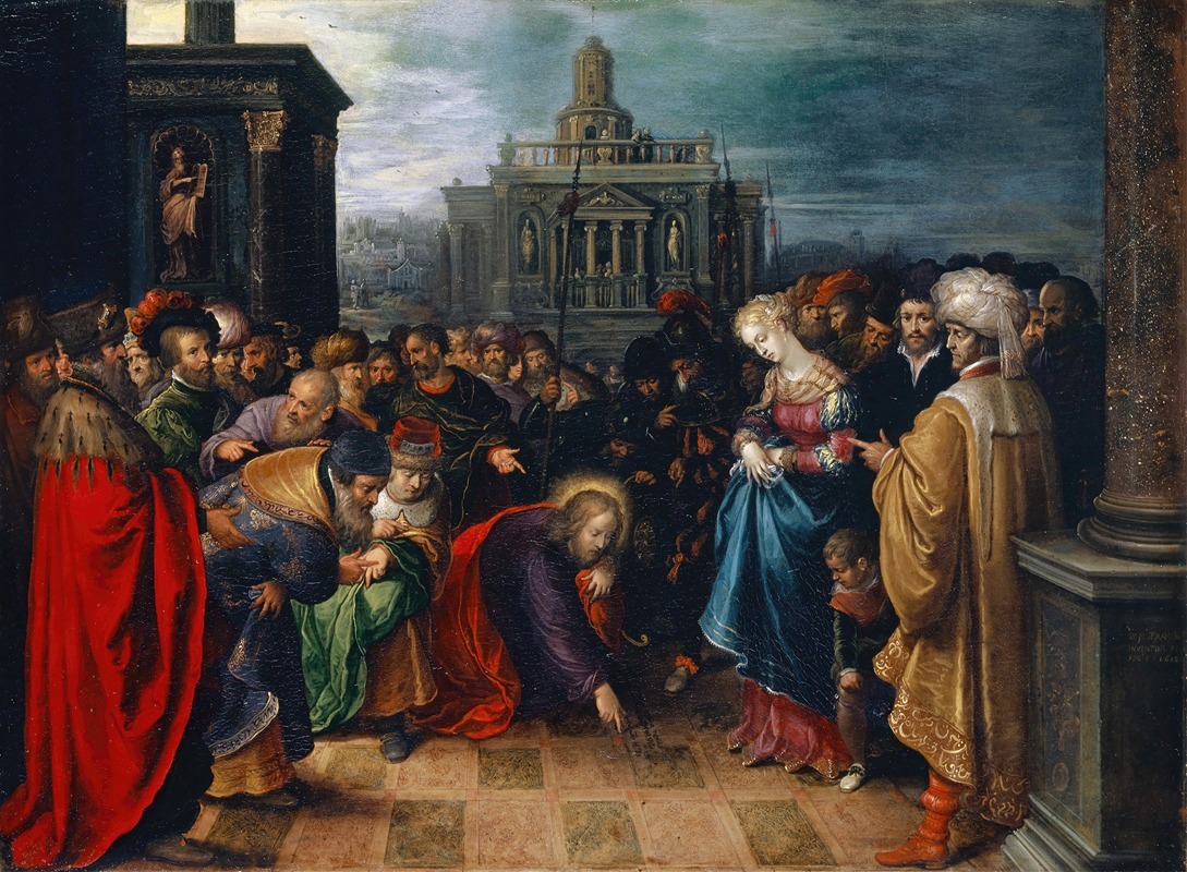 Frans Francken the Younger - Christ And The Woman Taken In Adultery