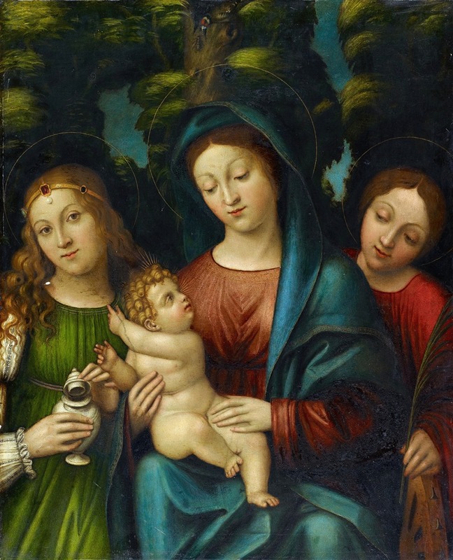 Giovanni Francesco Caroto - The Virgin With Child And The Saints Magdalene And Catherine