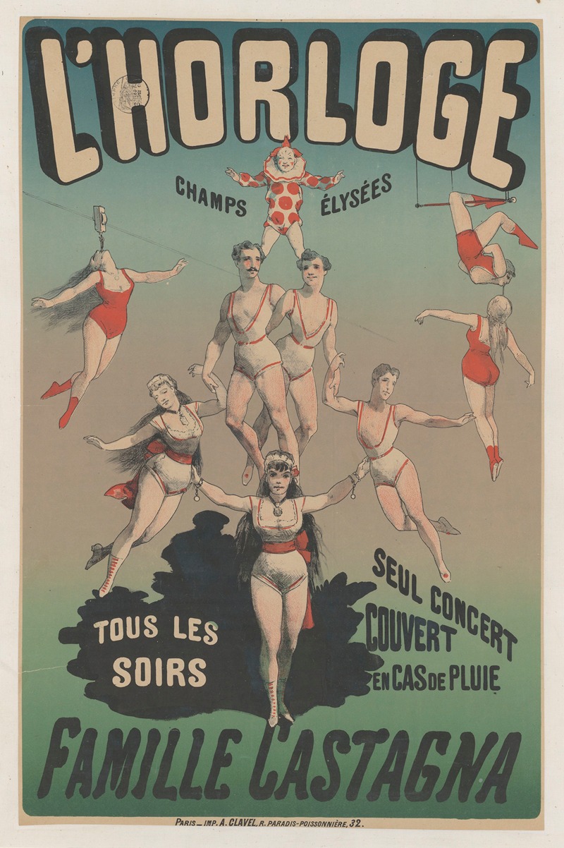 Imp. A. Clavel - L’ Horloge. La famille Castagna