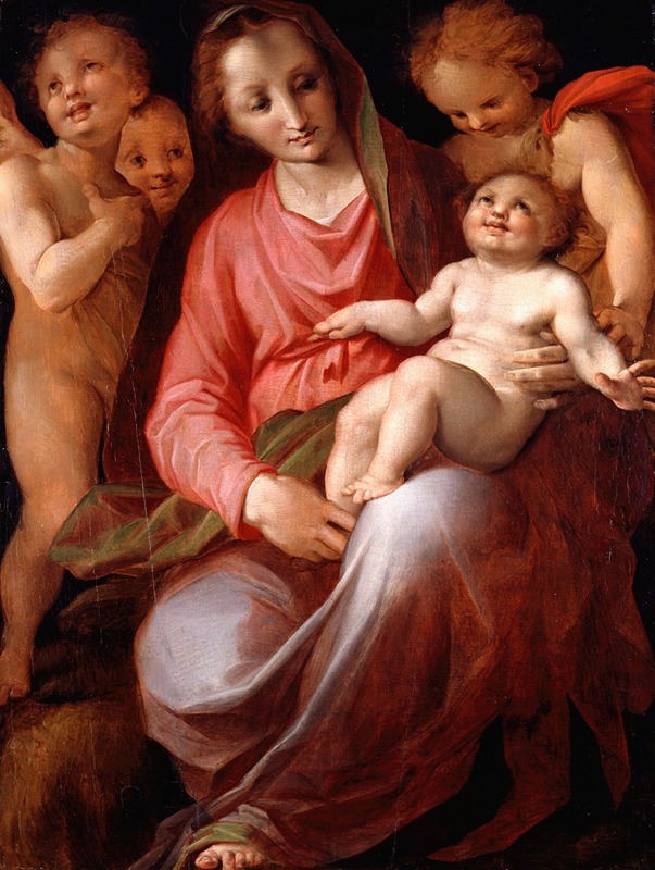 Tommaso d'Antonio Manzuoli - Madonna And Child With Infant St John