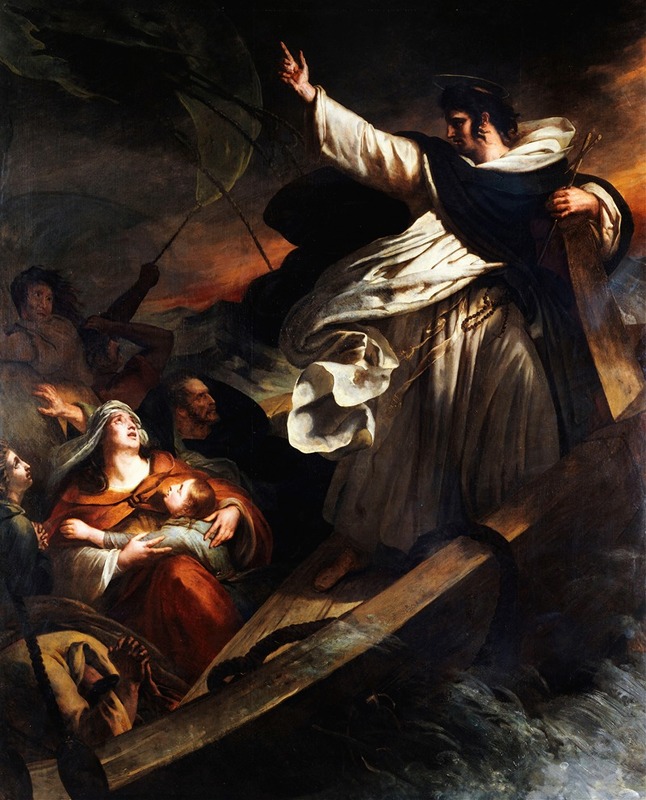 Ary Scheffer - Saint Thomas Aquinas preaching trust in God during the storm