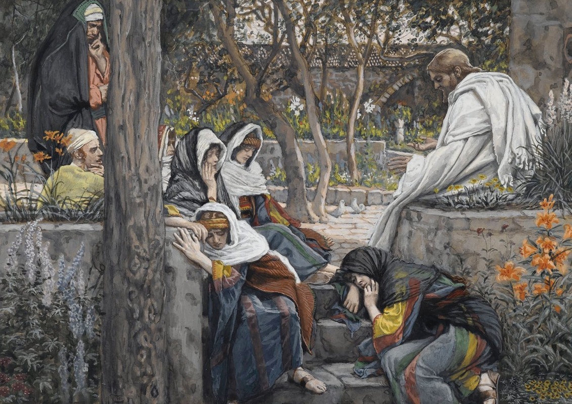 James Tissot - Jesus, Mary Magdalene, and Martha at Bethany