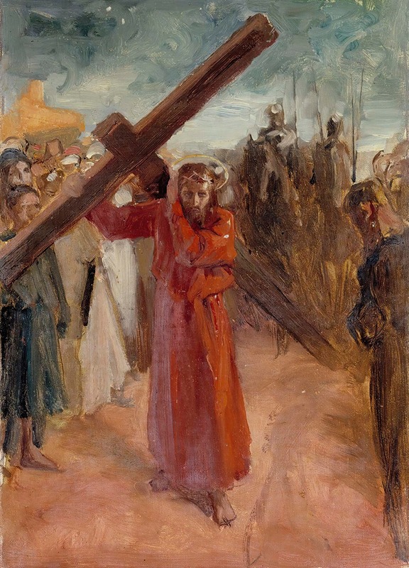 Albert Edelfelt - Christ Bears The Cross