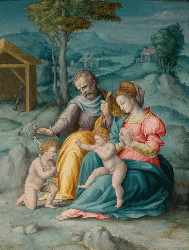 Bacchiacca - The Holy Family With the infant Saint John The Baptist