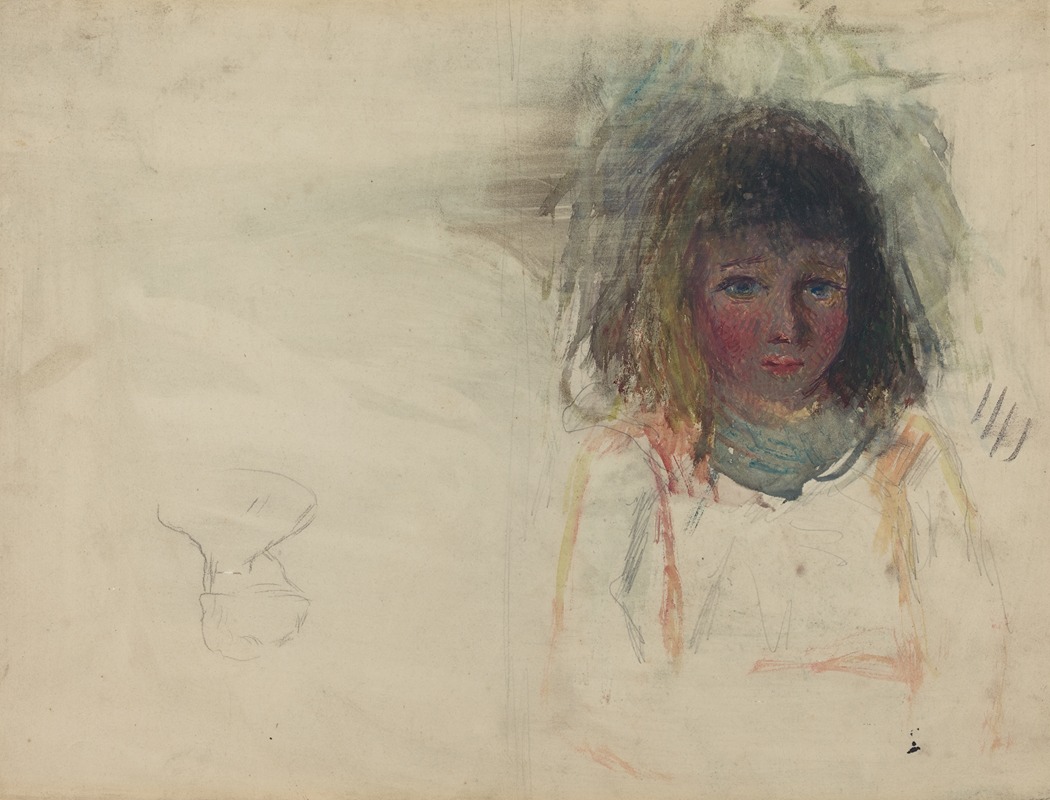 Camille Pissarro - The Artist’s Son Georges (verso)