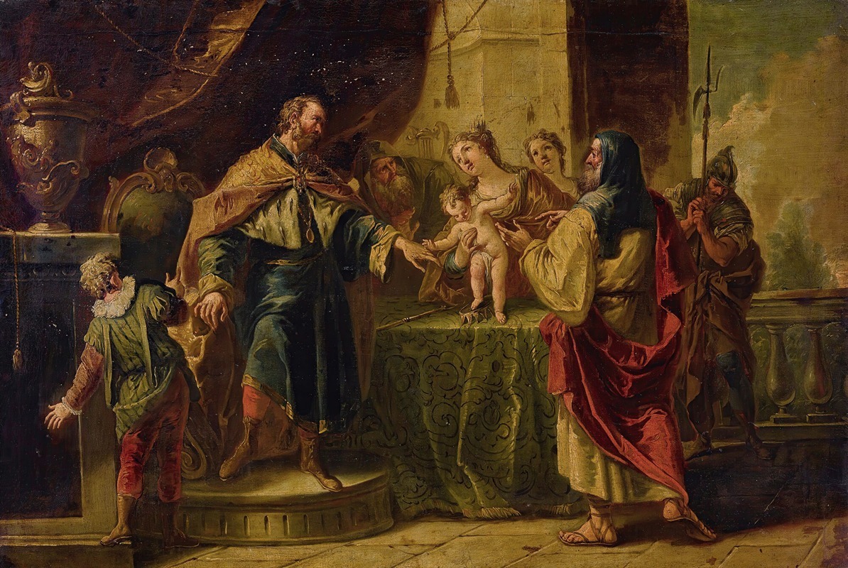 Gaspare Diziani - The Infant Moses Trampling On Pharaoh’s Crown