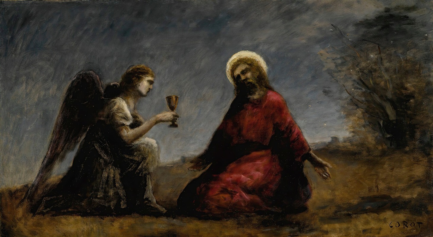 Jean-Baptiste-Camille Corot - Le Christ Au Jardin Des Oliviers