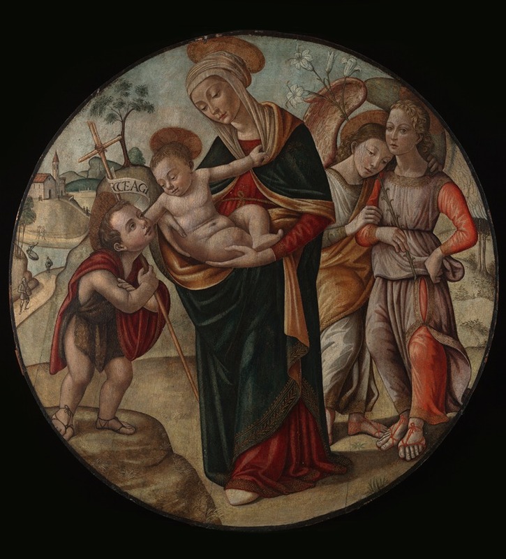Master of the Borghese Tondo - Virgin and Child with Saint John the Baptist