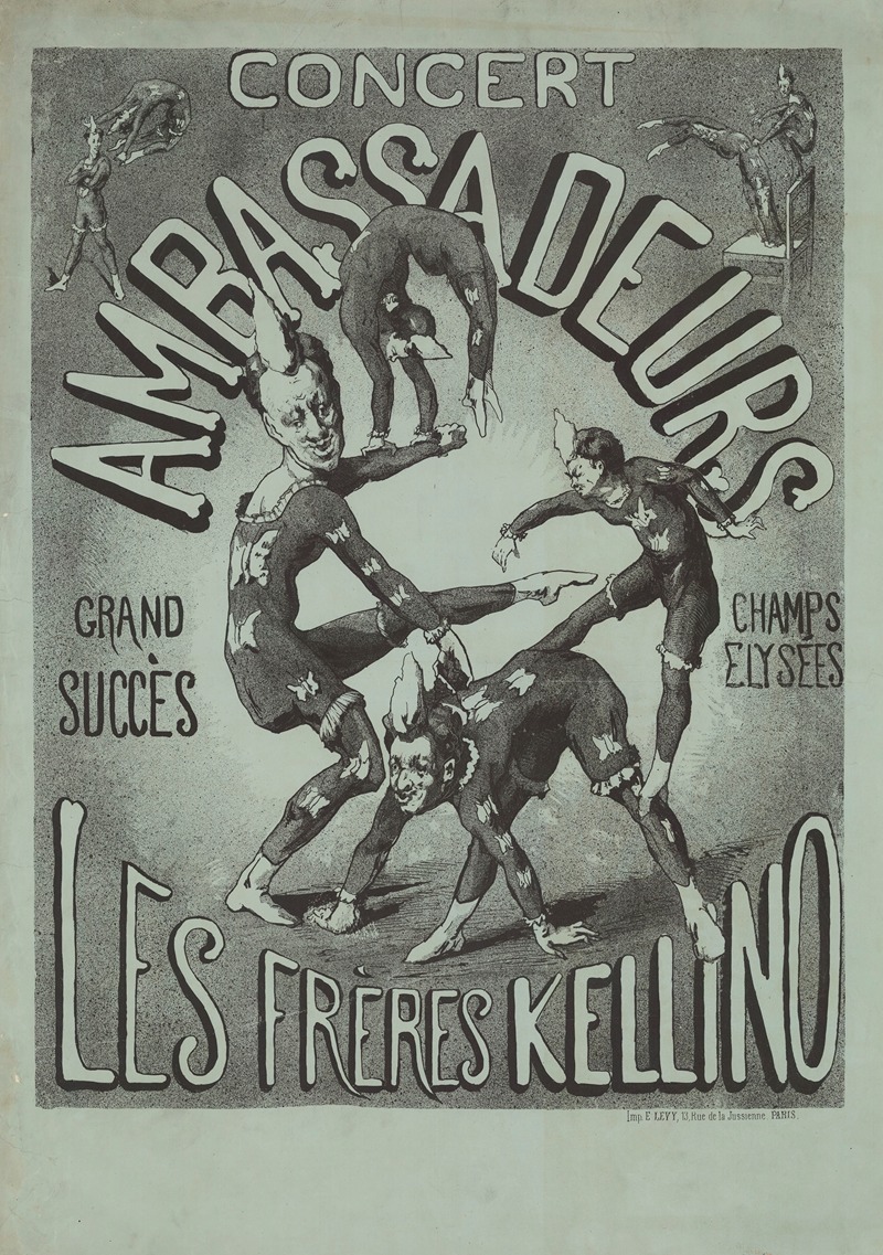 Imp. Emile Lévy - Concert Ambassadeurs. Les Frères Kellino