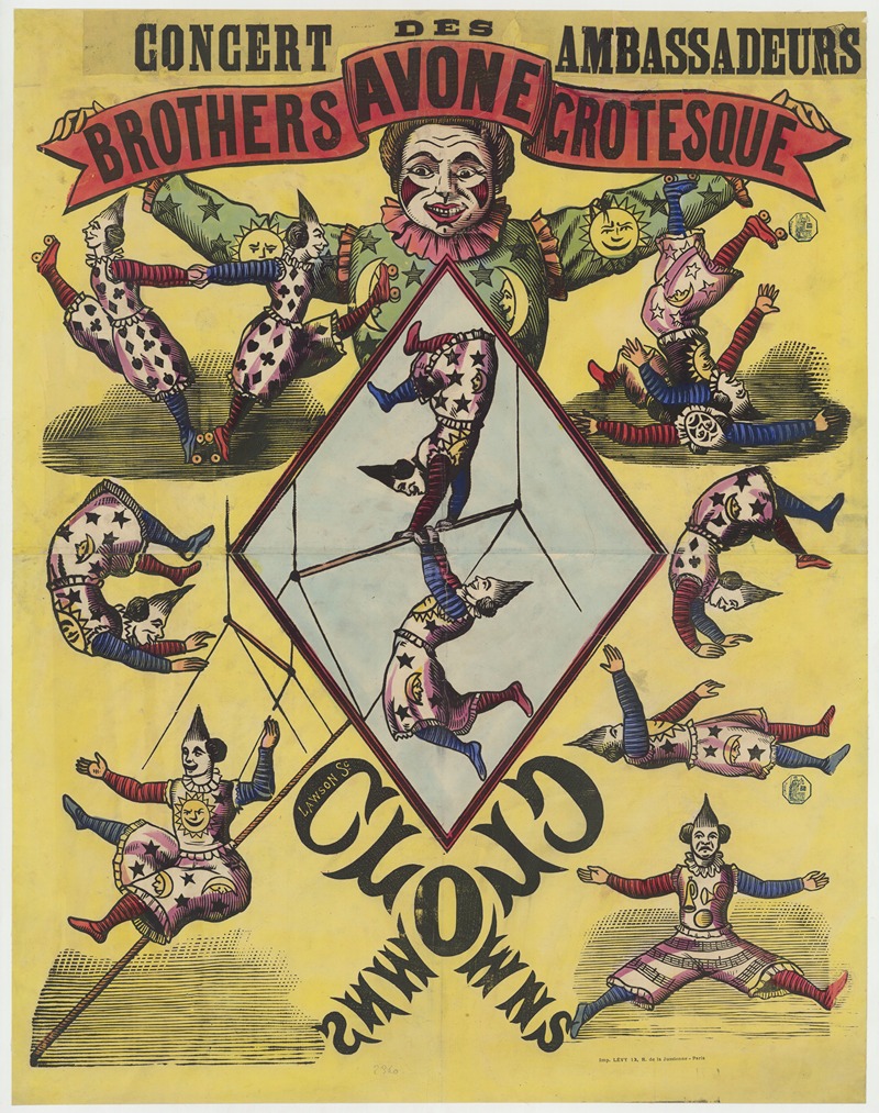 Imp. Emile Lévy - Concert des Ambassadeurs. Brothers Avone grotesque, clowns