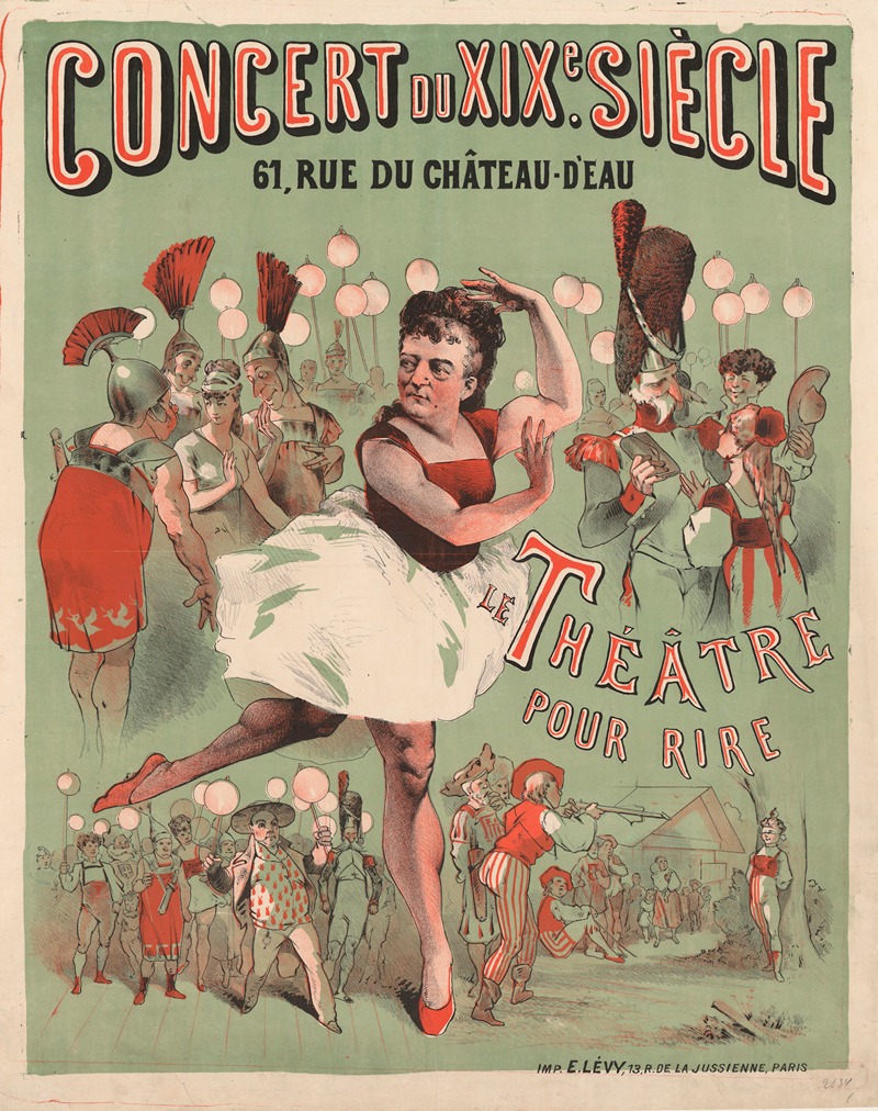 Imp. Emile Lévy - Concert du XIXe siècle… Le Théatre pour rire